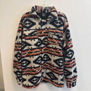 Brand New Men’s Sherpa Lined Full Button Shacket Jacket Size Large